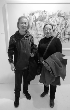 Huang Xiang and Zhang Ling at Zheng Lianjie&#39;s exhibition in NYC