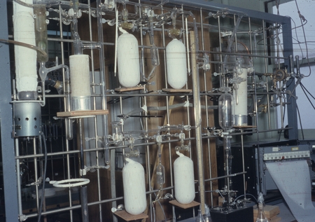 Carbon dioxide measuring equipment in Charles D. Keeling&#39;s laboratory on the campus of Scripps Institution of Oceanography...