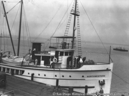 Docked tuna boat Northwestern