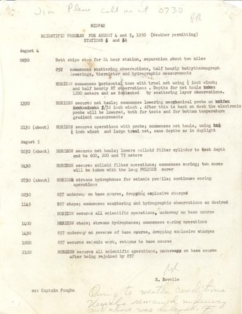 MidPac Scientific Program for August 4 and 5 1950
