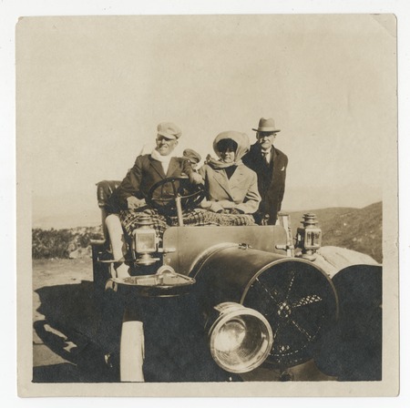Ed Fletcher and others in his Franklin automobile