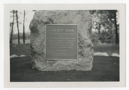Plaque for Liberty Park, Littleton, Massachusetts
