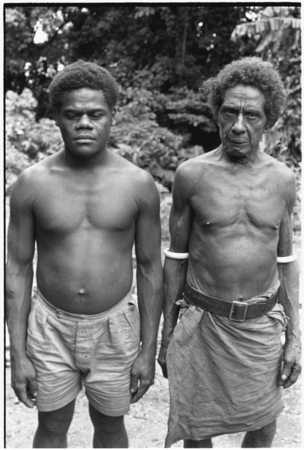 Geni&#39;ilefana and young man, probably taken behind &#39;Oloburi Harbour.