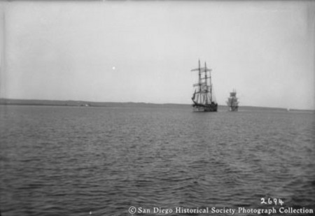 Sailing ships on San Diego Bay
