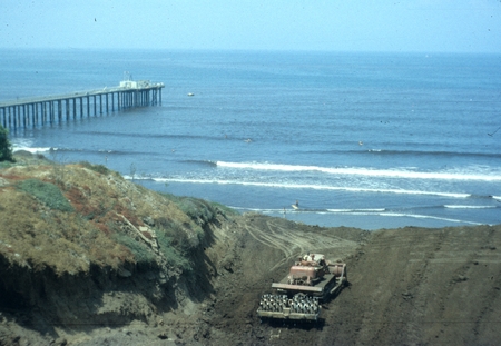 Looking at pier and new construction in front of building T-28 on the campus of Scripps Institution of Oceanography. Augus...