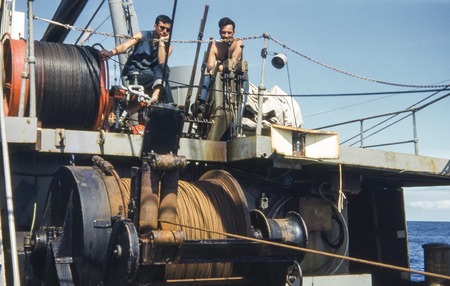 Men with oceanographic winches