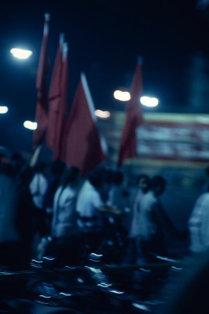 Beijing, marching at night (1 of 2)
