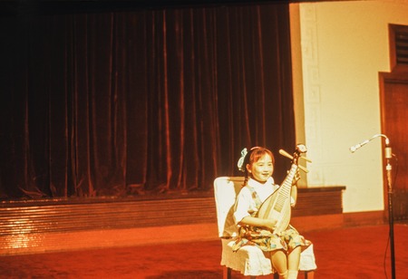 Young Performer Playing Pipa
