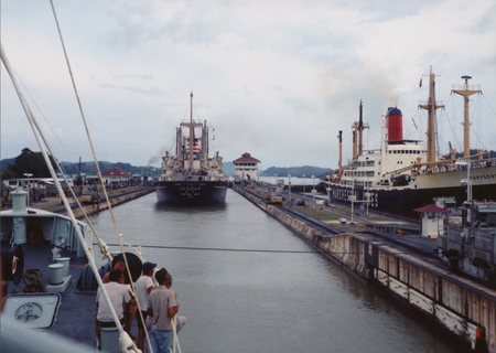 [R/V ARGO going through the Panama Canal]