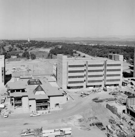 Aerial view of new building construction, UC San Diego