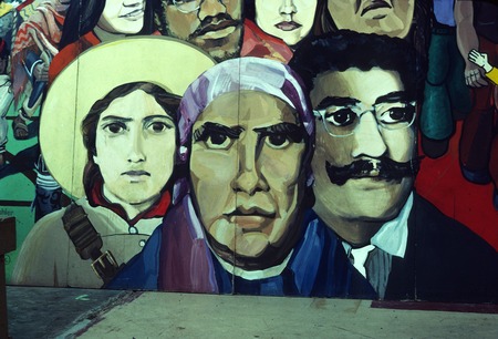 Revolutionary figures from Mexico and the United States: detail