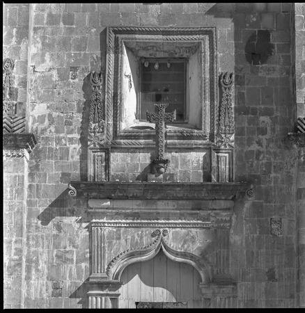 Exterior architectural detail of Misión San Javier