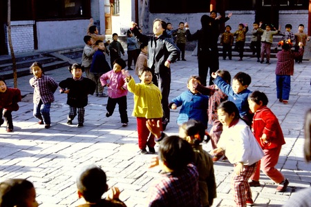 Children and teachers at daycare in Beijing
