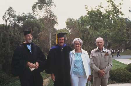 George G. Shor, Leonard Dale Bibee and his parents. UCSD Graduation, June 17, 1979