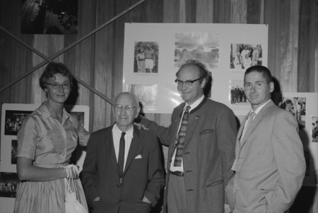 Farewell to Revelle Party, Louise Keeling, unidentified, Hans Suess and Charles David Keeling