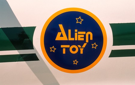 Alien Toy UCO (Unidentified Crusing Object): detail of &quot;Alien Toy&quot; logo