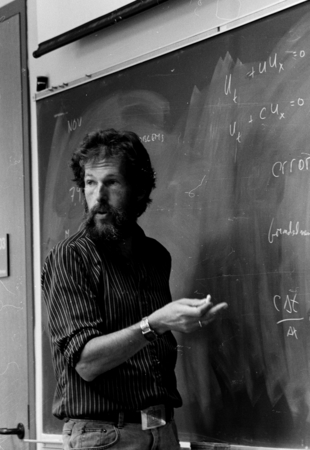 Richard Somerville teaching at blackboard