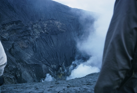 Steaming, active crater, Irazu