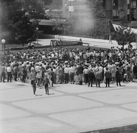 Students at Revelle Plaza, UC San Diego