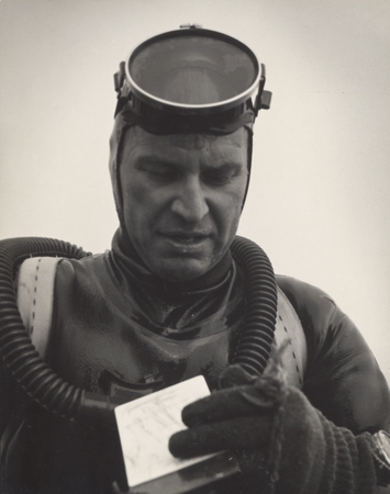 Robert S. Dietz in diving gear