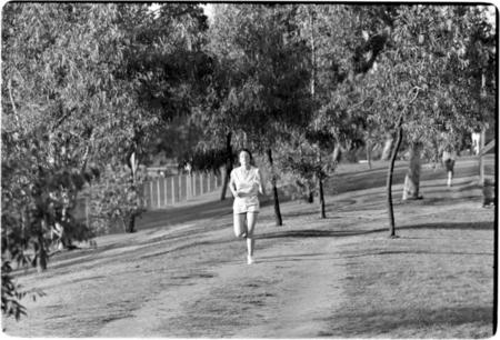 Women running on Muir Field
