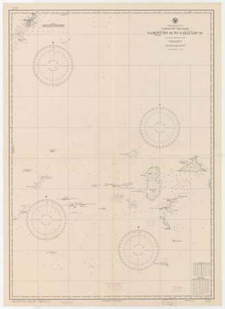 North Pacific Ocean : Caroline Islands (Karorin Shoto) : Amonuito Is. (Onon) (Ororu Shoto) to Faraulep Is. (Furaarappu To)