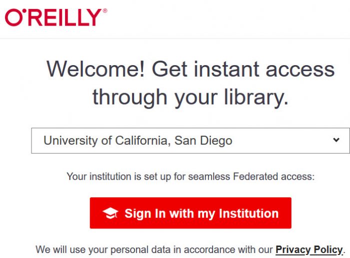 oreilly higher education login