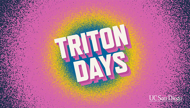 Triton Days logo surrounded by color blast.