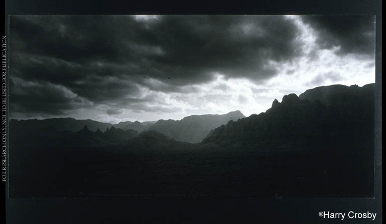 Daunting view of the Sierra de la Giganta from Chuenque on the Loreto Plain, 1990