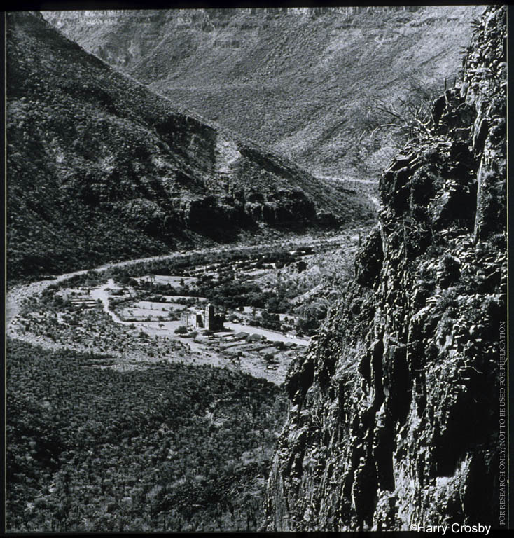 Misión de San Javier seen from a high mesa to the east, 1967