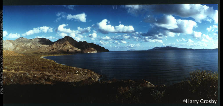 Sea of Cortez from a beach north of the salina at San Evaristo, 1972
