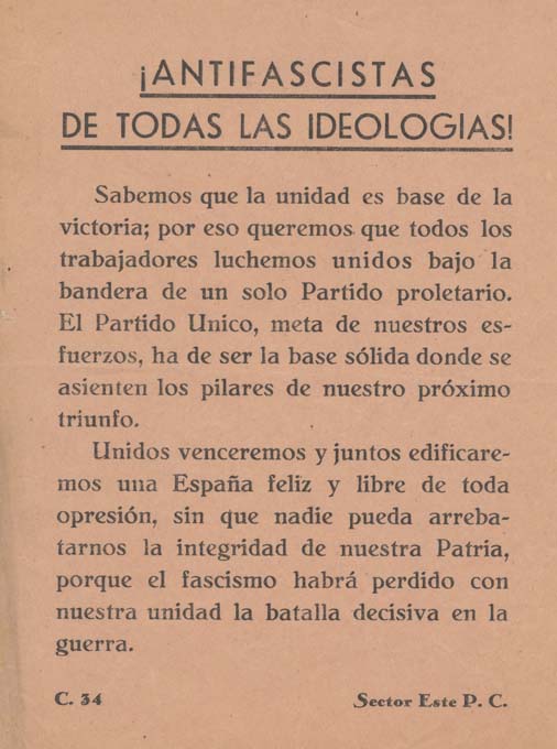 ¡Antifascistas de Todas las Ideologias!