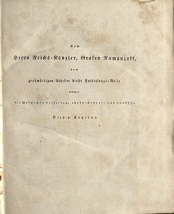Entdeckungs-Reise in die Süd-See und nach der Berings-Strasse zur Erforschung einer nordöstlichen Durchfahrt. Unternommen in den Jahren 1815, 1816, 1817, und 1818